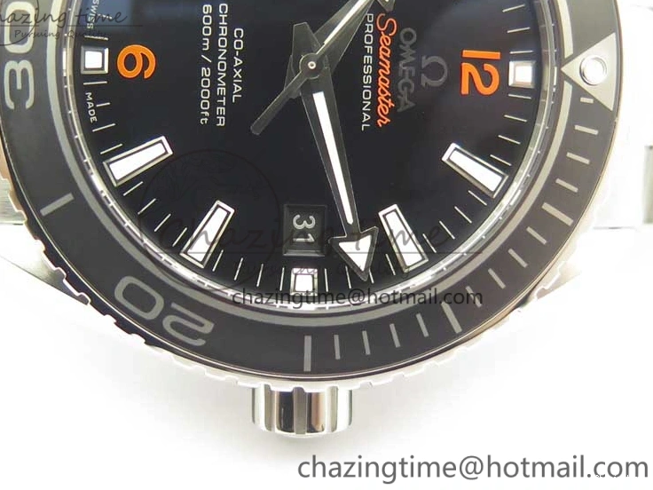 0204 Durable Planet Ocean Professional Ceramic Bezel 45.5mm 1:1 VSF Best Edition Orange Markers on SS Bracelet A8500 Super Clone 8052